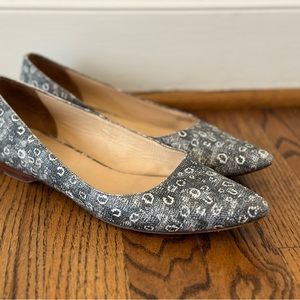 Cole Haan Snakeskin Pattern Leather Ballet Flats 9
